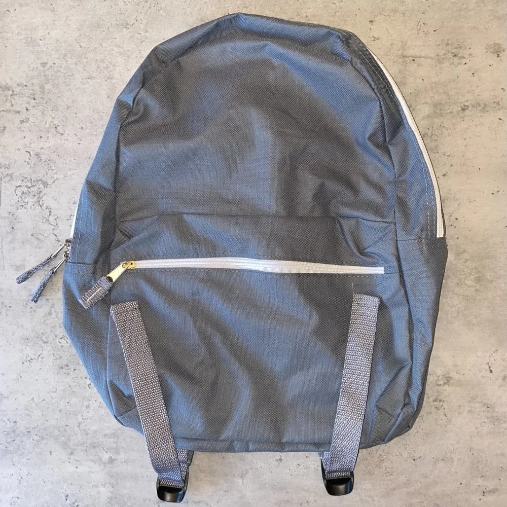 Wexford Gray and White Basic Backpack